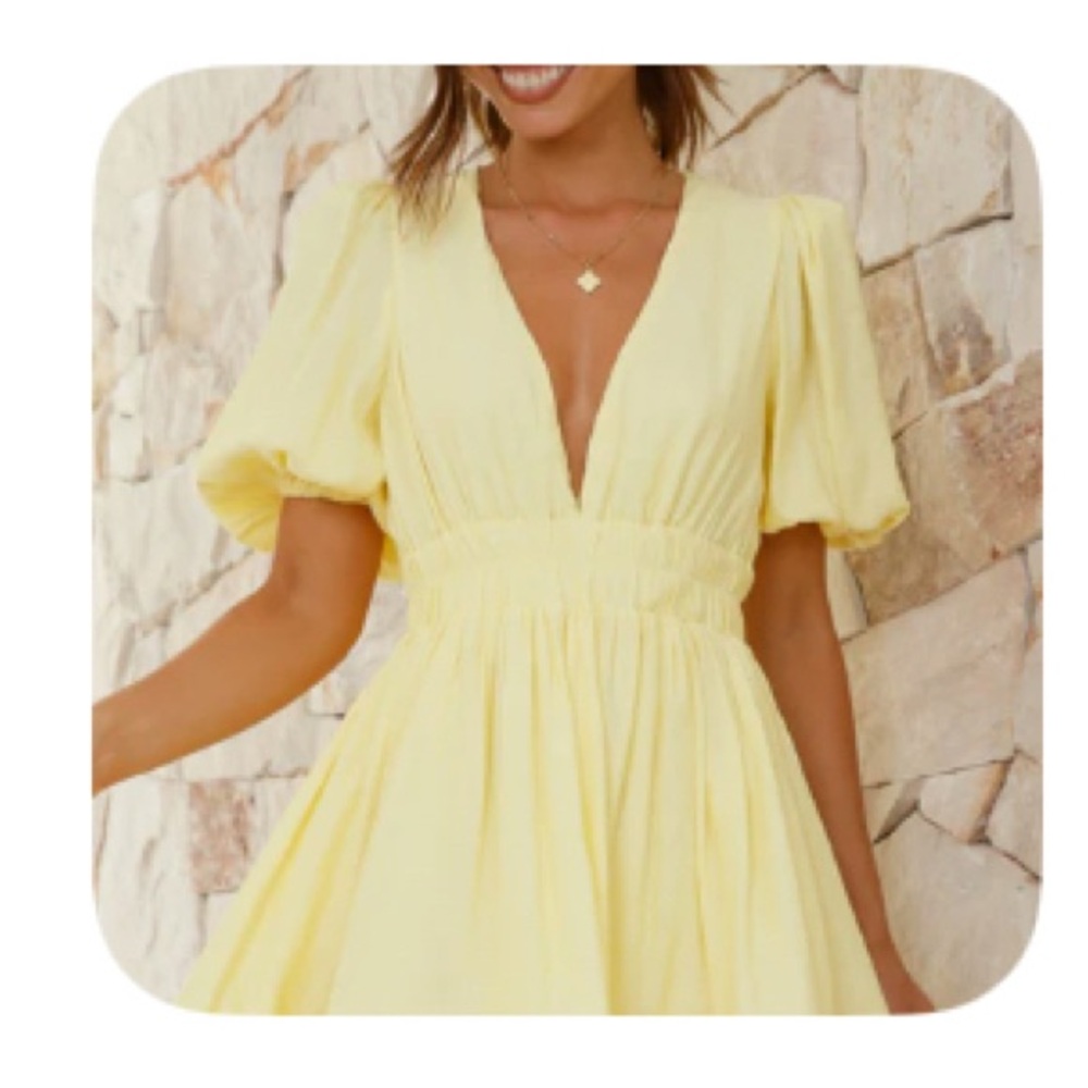 Chic Yellow Mini Dress